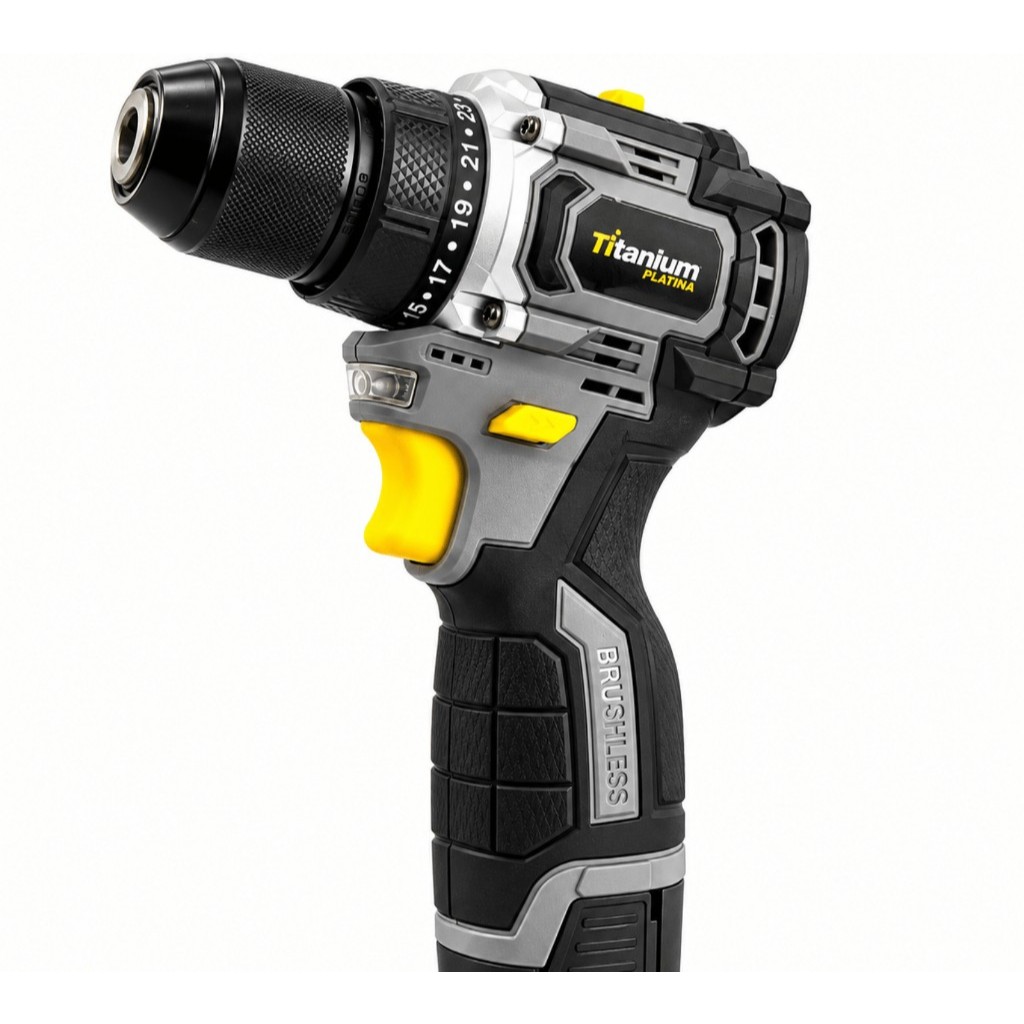 Parafusadeira Furadeira Bateria 16,8V Profissional TI-1300 Titanium Platina com Maleta