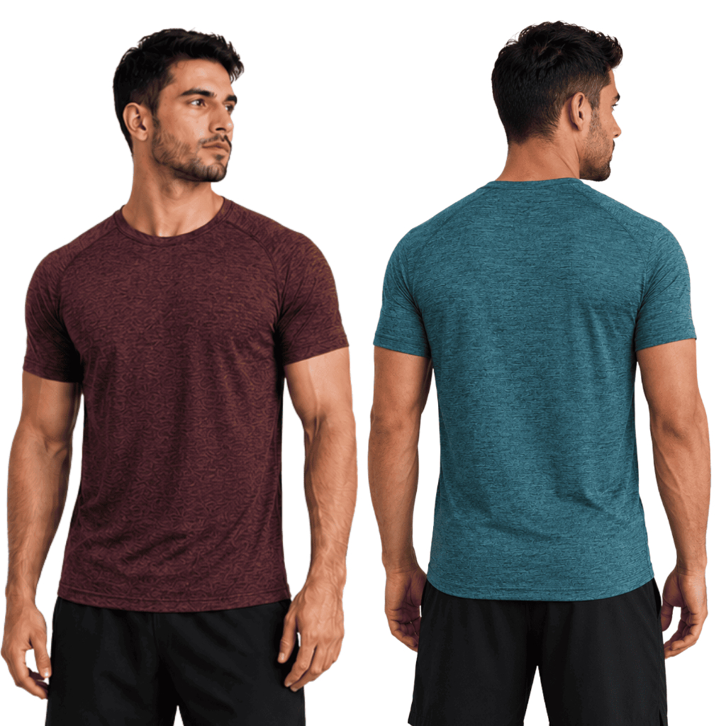 KIT 2 Camisetas Masculina Dry Fit para Academia Fitness Esportiva Tactel Treino Corrida Caminhada Confortável P ao GG