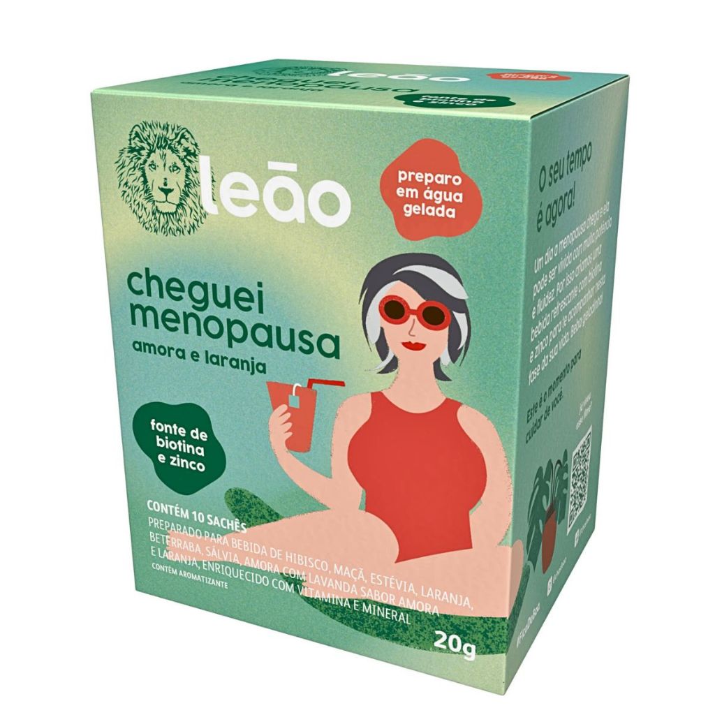 Chá Leão Fases Cheguei Menopausa 10 Sachês (20g)