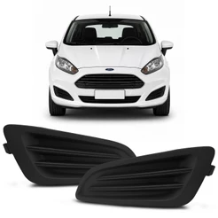 Grade Moldura New Fiesta 2014 A 2017 Farol de Milha Preto Sem Furo