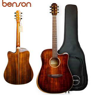 Violão Benson ELETROACUSTICO EXD900CE KB N  Folk Fishman Bag | Koa Burst REGULADO PELO LUTHIER