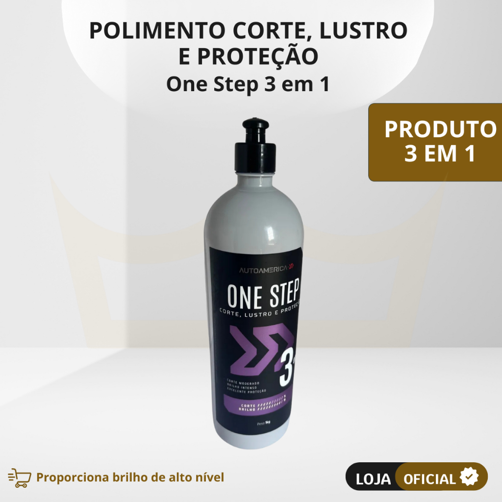 Polidor One Step 3 Em 1 Mais Brilho Autoamerica 1kg