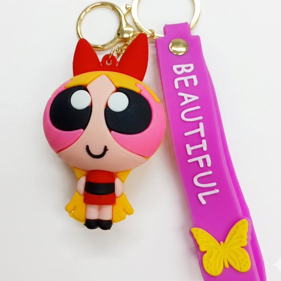 Chaveiro De Florzinha Colorido Acessório Para Bolsa E Chave Mochila Anime Meninas Superpoderosas