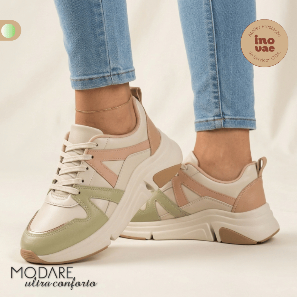 Tênis Feminino Modare Chunky Leve Confortável Antiderrapante Tendência Fashion Ultraconfort