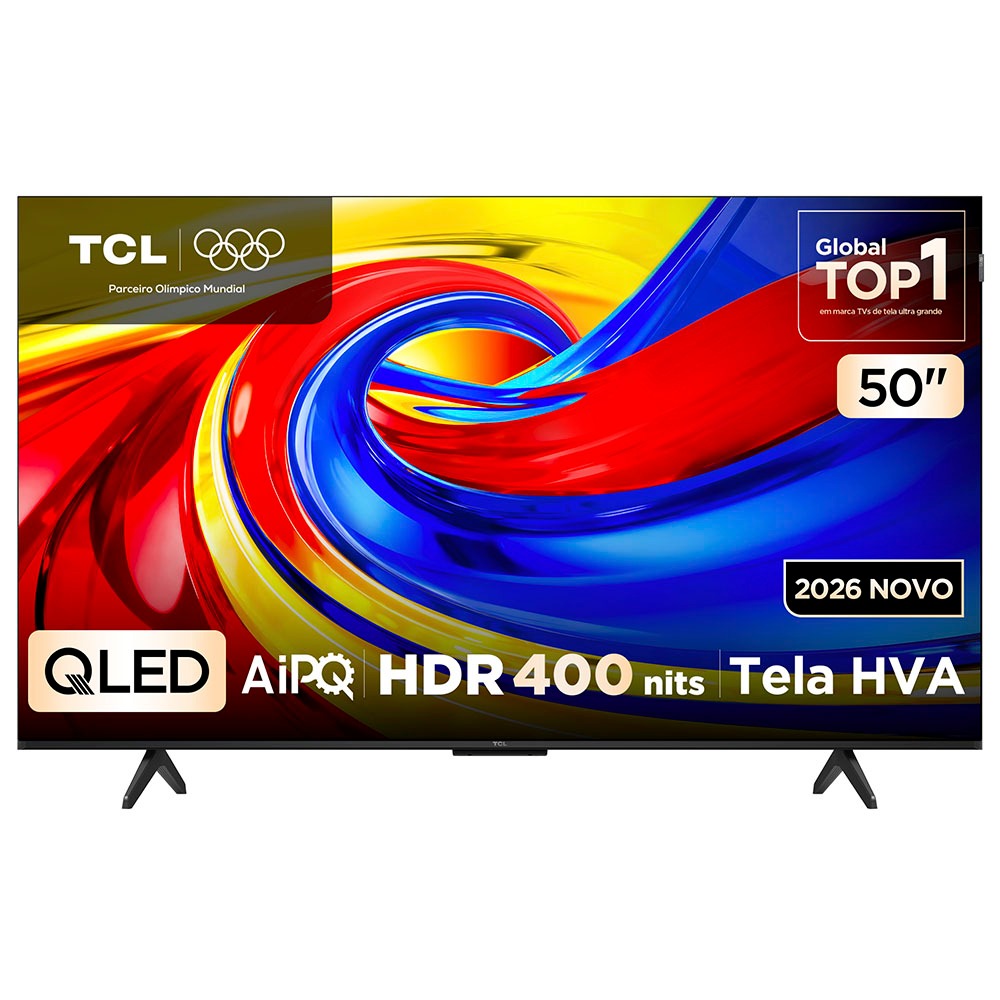 Smart TV TCL 50 Polegadas QLED 4K P7L WiFi Bluetooth Google TV HDR10+ 60 Hz AIPQ 50P7L