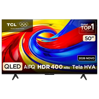 Smart TV TCL 50 Polegadas QLED 4K P7L WiFi Bluetooth Google TV HDR10+ 60 Hz AIPQ 50P7L