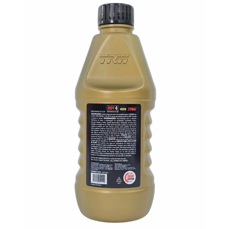 Fluido de Freio Varga / TRW DOT 4 PLUS 500ml - Original INMETRO — imagem 2 de 2
