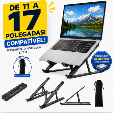Base de Alumínio para Notebook macbook laptop tablet Portátil suporte apoio dobrável antiderrapante ajustável ergonômico