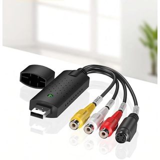 Conversor Áudio e Vídeo RCA para USB Placa de Captura de Vídeo Áudio Externo Usb Notebook PC