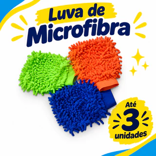Kit Luva Microfibra Para Lavar Carro E Limpeza Doméstica Luvas Automotivas Acessórios Lavagem Limpez