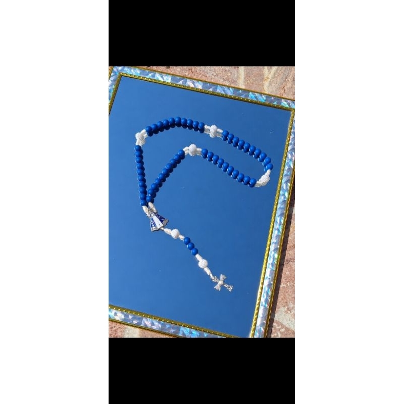 📿 Terço Nossa Senhora Aparecida Azul | Terço Católico Artesanal | Miçangas 8mm