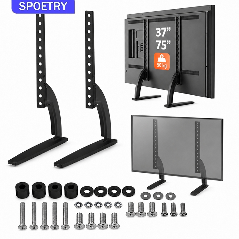 SPOETRY Suporte TV Lorben Base Mesa Rack 37 a 75 Polegadas Suporta até 50kg
