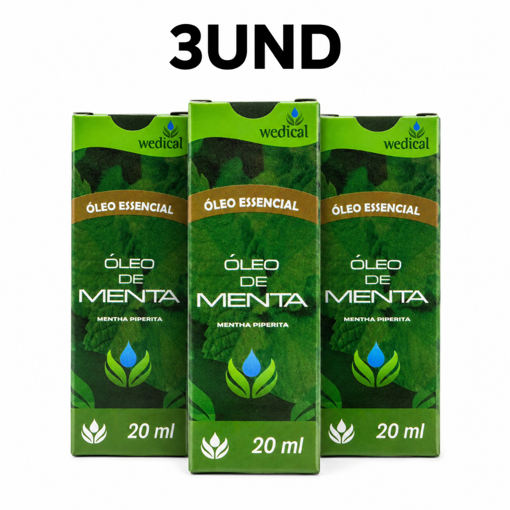 ÓLEO DE MENTA -- 3 UNIDADES - WEDICAL - 20 ML