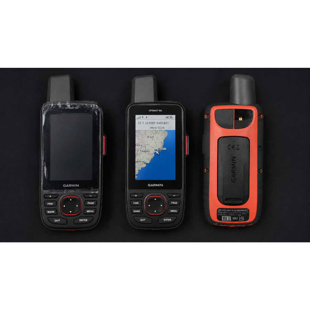 GPS Garmin GPSMAP 66i InReach Satelital Navegação Trilha Pesca Mapa Bússola Altímetro