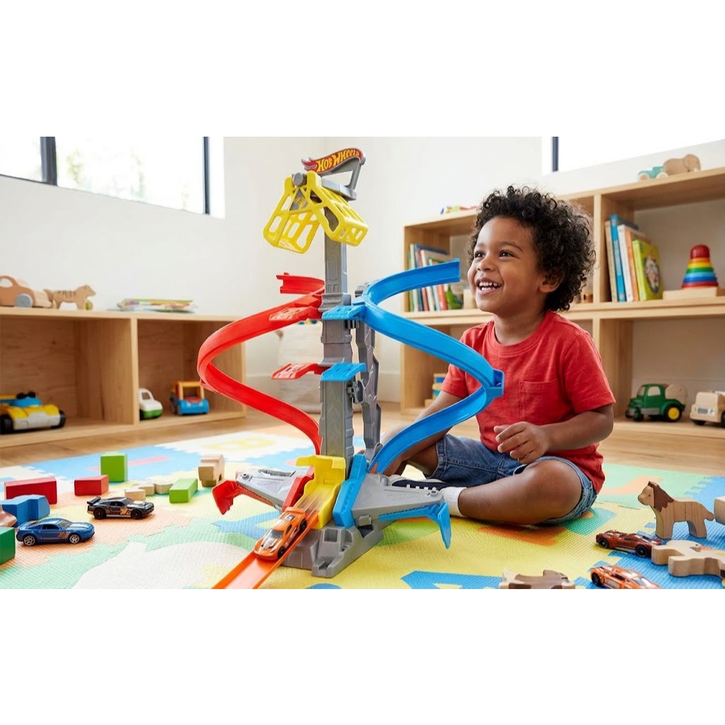 Pista Hot Wheels Desafio nas Alturas com Loop + 1 Carrinho - GRW39