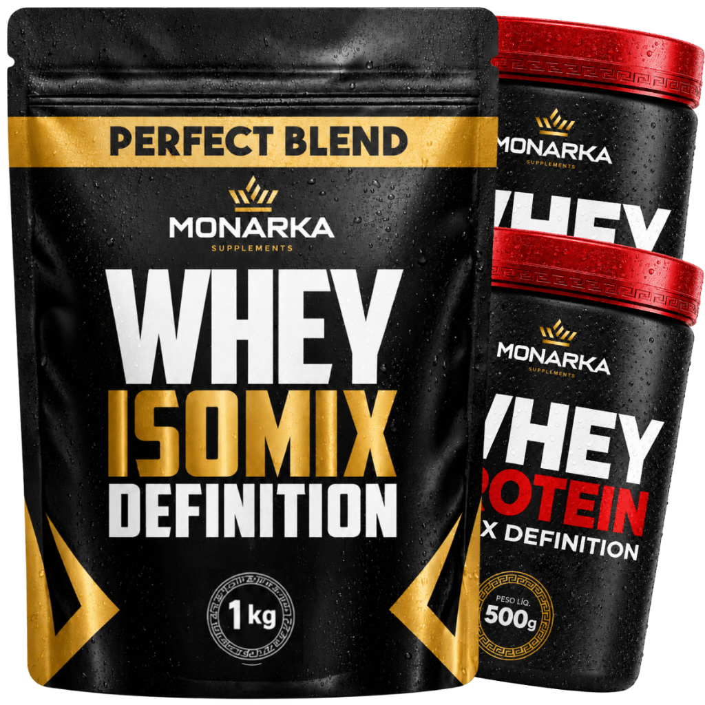 KIT Whey Protein Blend Isolado e Concentrado 2kg - Suplemento Alimentar Pó