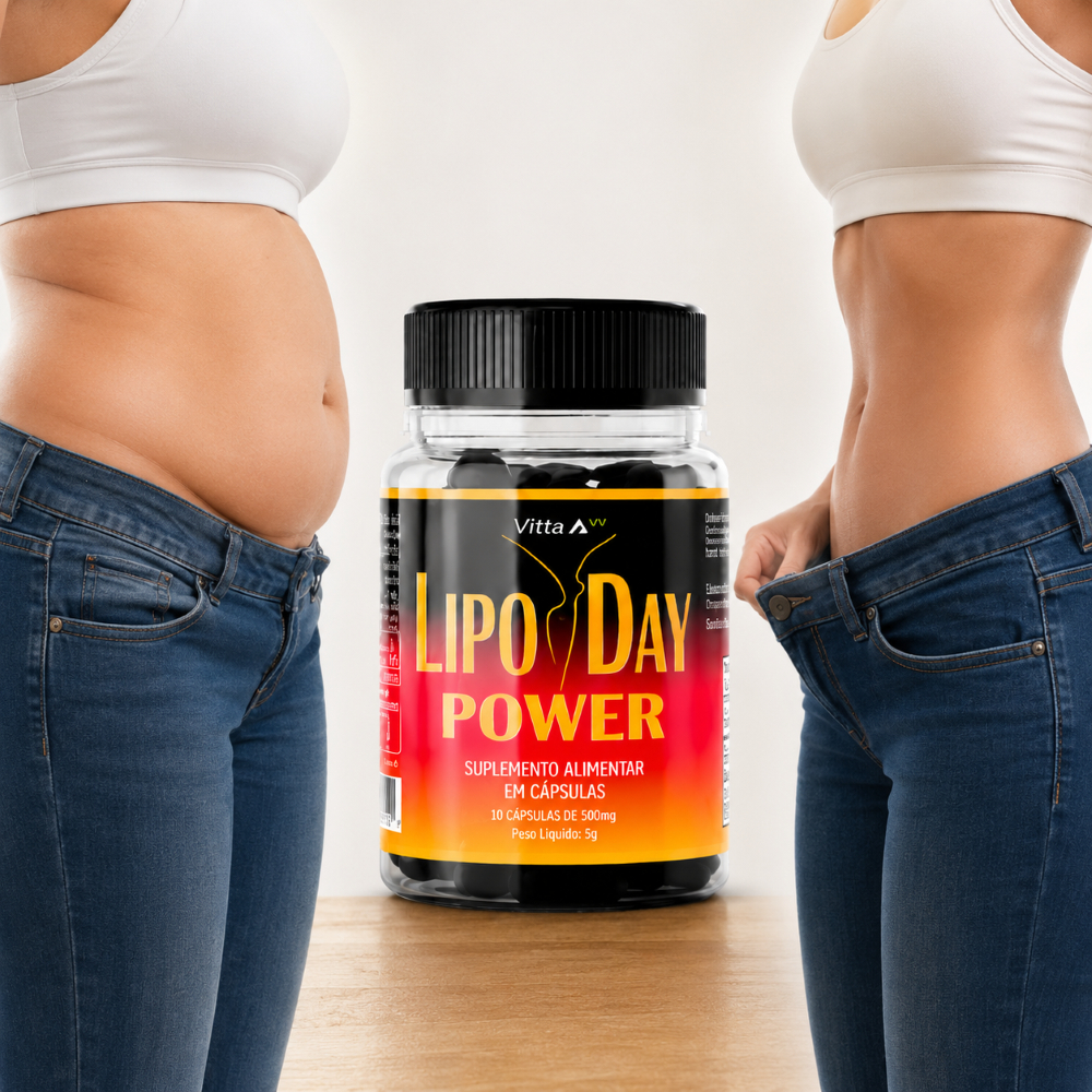 Suplemento Alimentar com Cafeína e Cromo 500mg 10 Cápsulas Rotina Ativa Lipo Day Power Vitta A