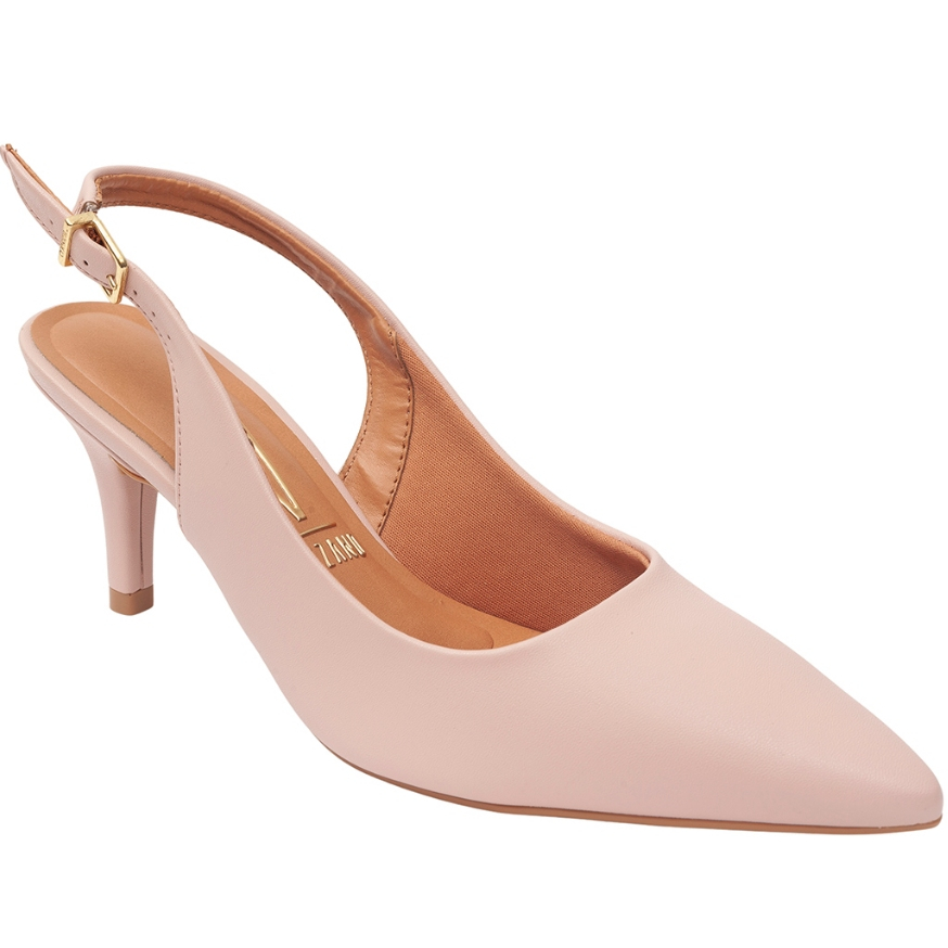 Sapato Feminino Scarpin Casual Vizzano Slingback 1185.700 Salto Médio