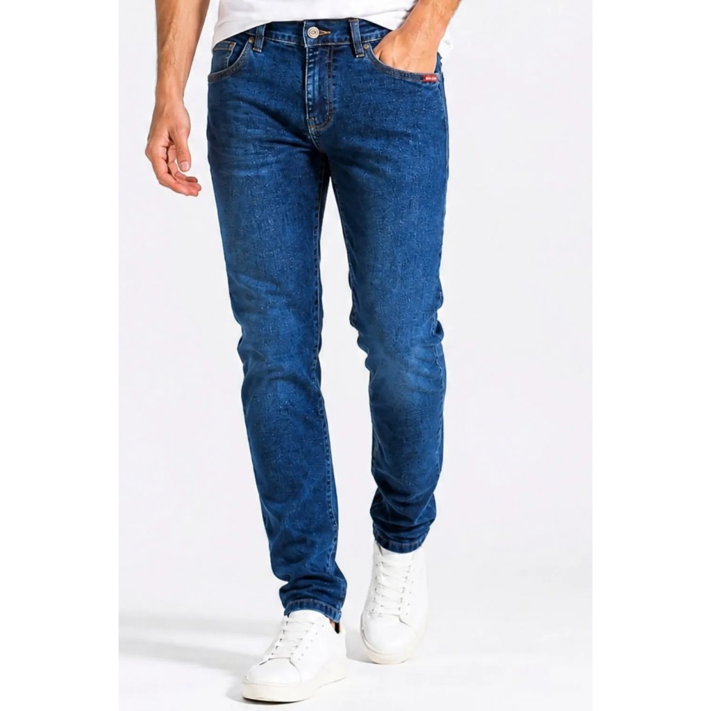 Calça Jeans Slim Básica Versátil Polo Wear Jeans Escuro
