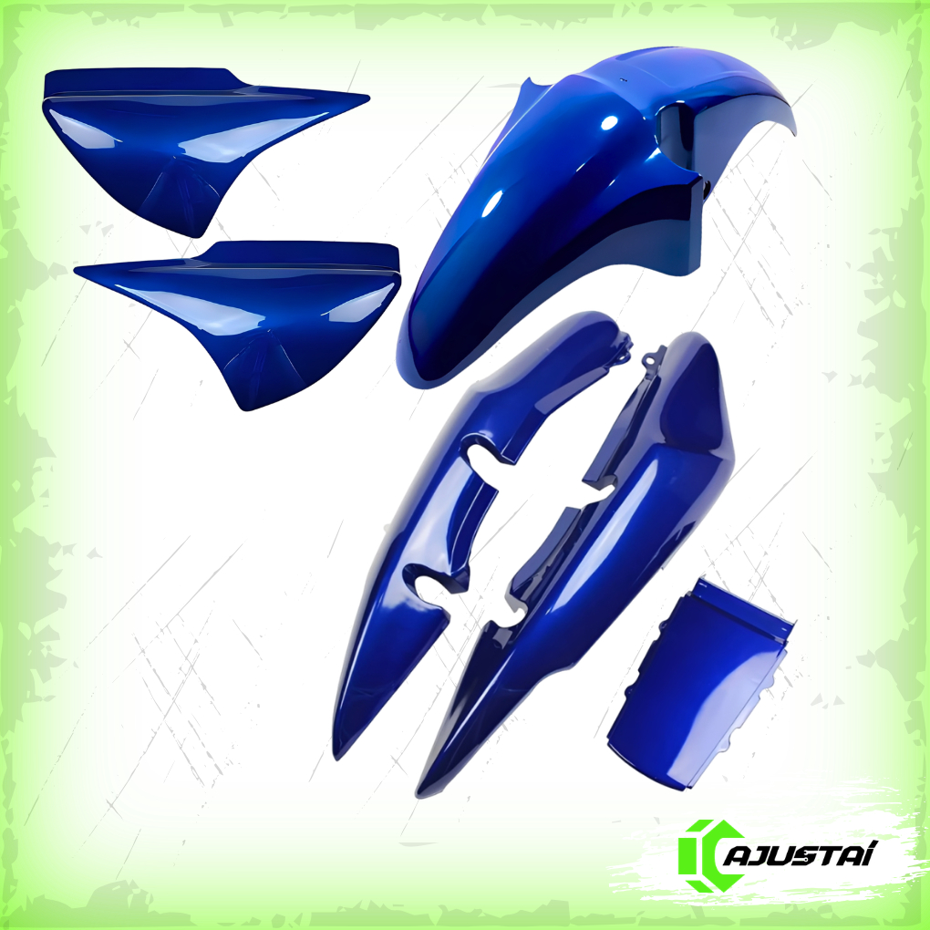 Kit Jogo Carenagem Compativel com Titan 150 Azul Caraiva/Iguapé/Myth/Twister 2004/2008 KS, ES e ESD — imagem 2 de 2