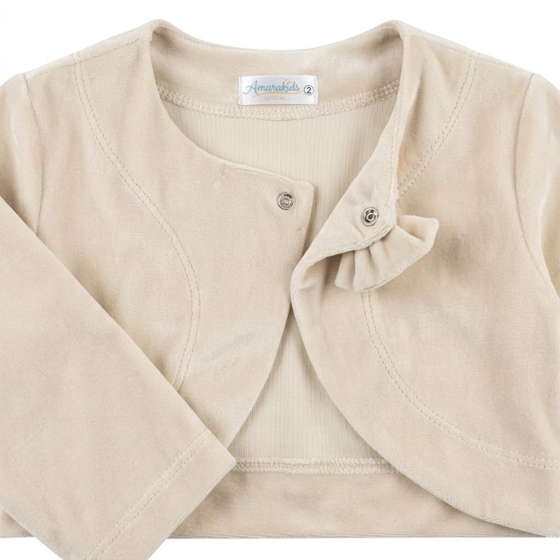 Casaco Bolero de menina infantil em PLUSH. — imagem 2 de 2