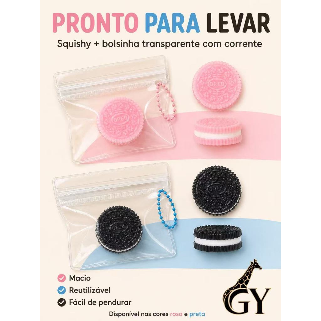 Brinquedo Squishy Formato Biscoito Antiestresse
