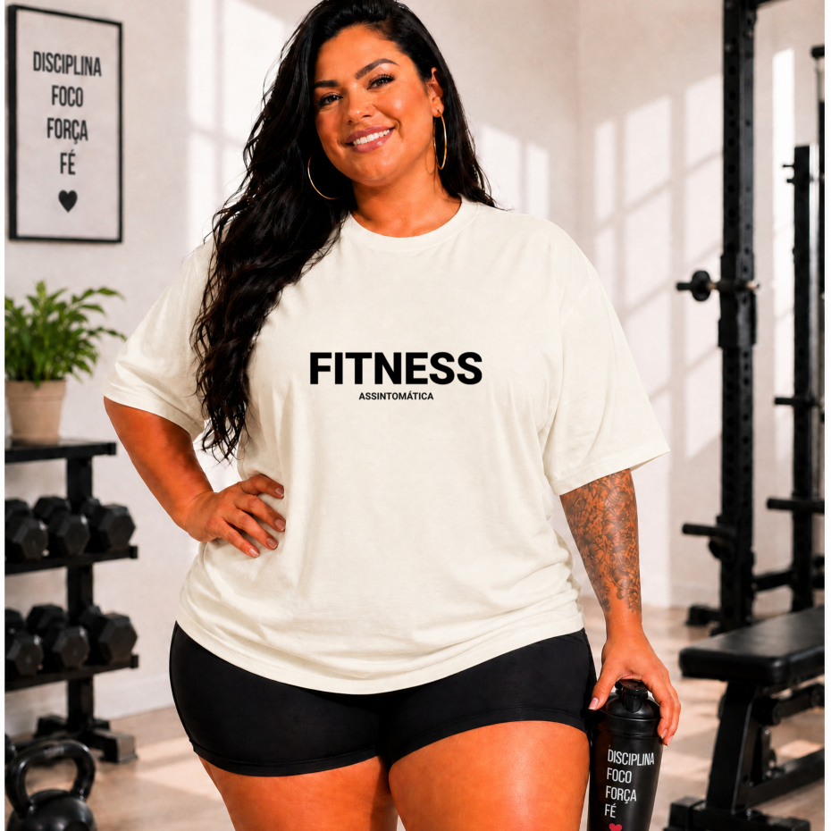 Camiseta feminina PLUSSIZE fitness divertidas engraçadas confortavel p/ treino caminhada crossfit...