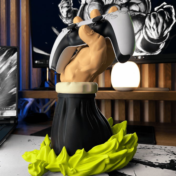 Suporte Universal Controle Gamer Broly Dragon Ball 3D para PS5 PS4 Xbox Decoração Anime Setup Gamer