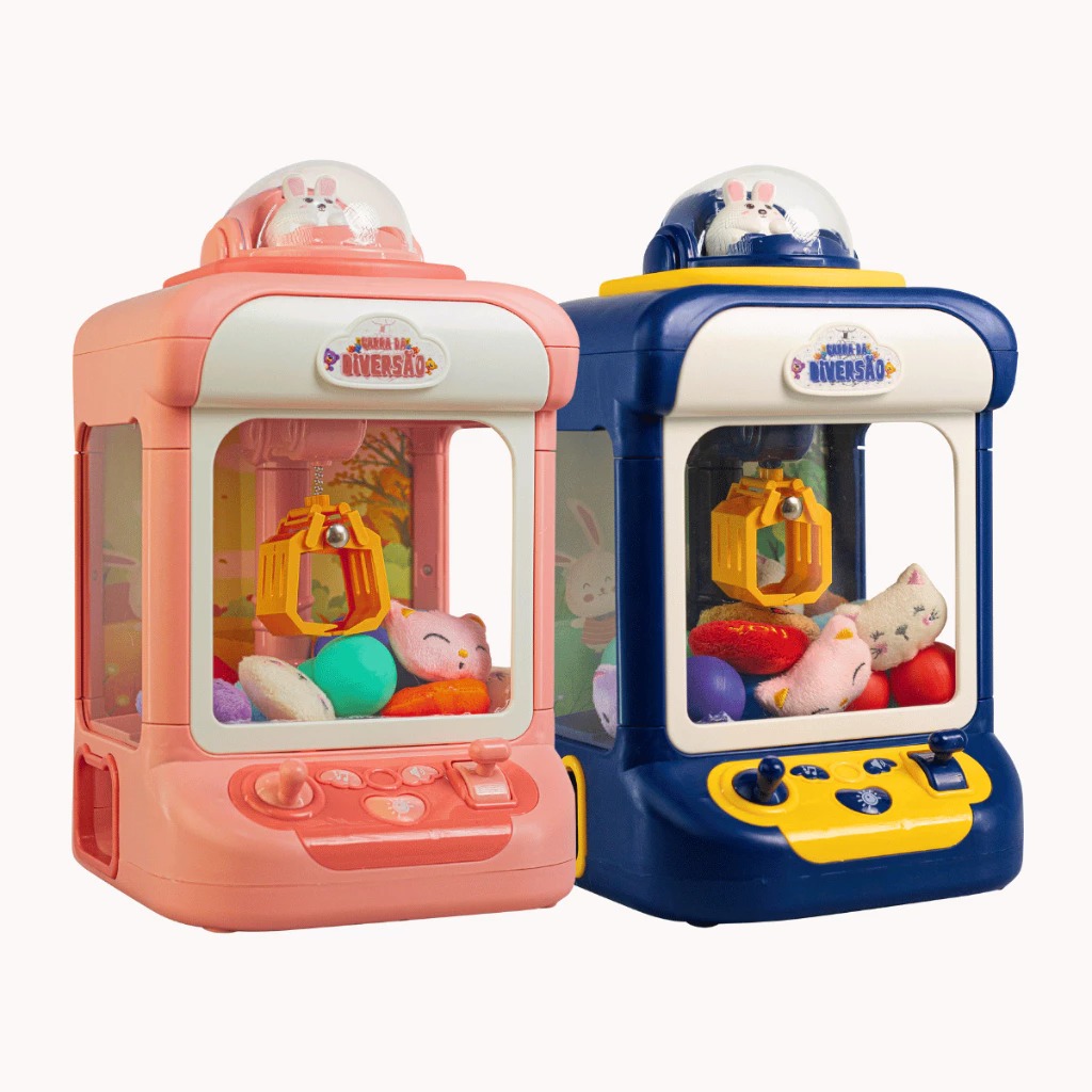 Máquina de Garra Diversão Brinquedo Infantil Com Pelúcias e Som Presente Máquina de Prêmios Zoop Toys