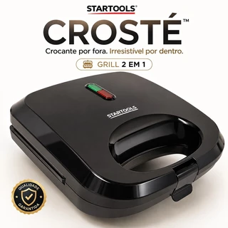 Sanduicheira Grill Elétrica 2 em 1 Antiaderente 750W Crosté 127V