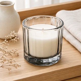 Vela Decorativa em Vidro 6,5x7cm Castiçal Elegante para Decoração e Presente
