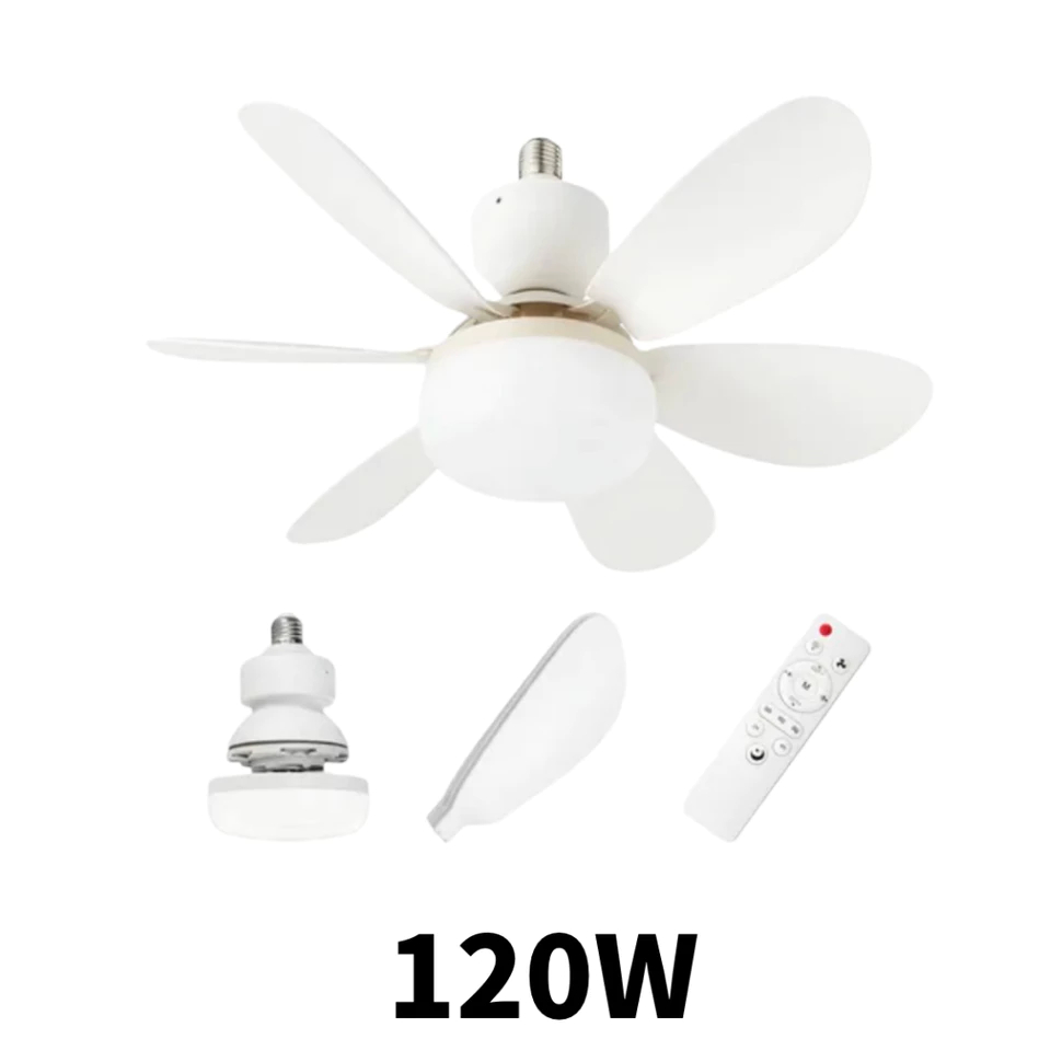 Ventilador De Teto Wind Light Silent Ponente Controle Remoto Lâmpada Led Silenciosa