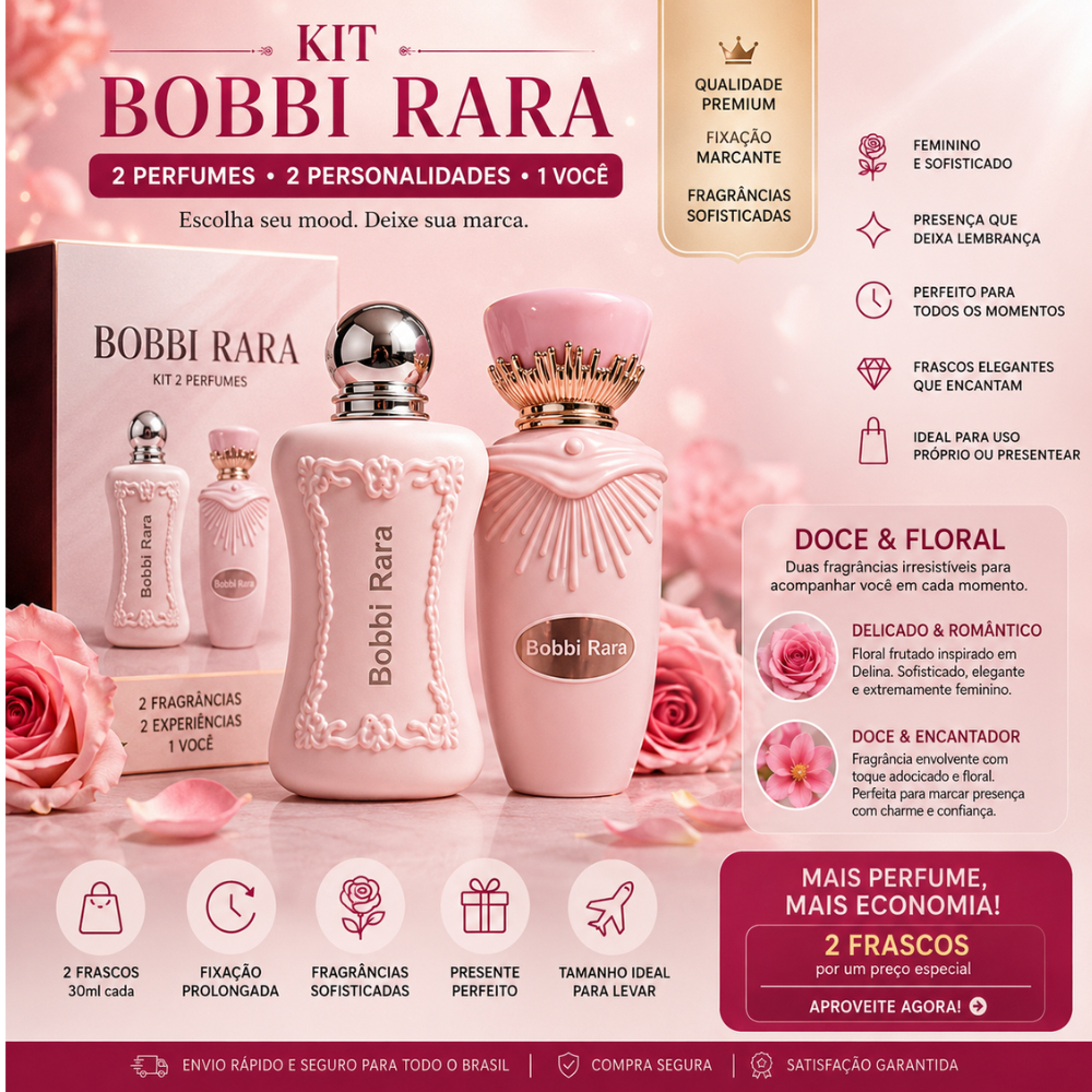 Perfume Feminino Bobbi Rara– Elegância e Delicadeza 30 ml
