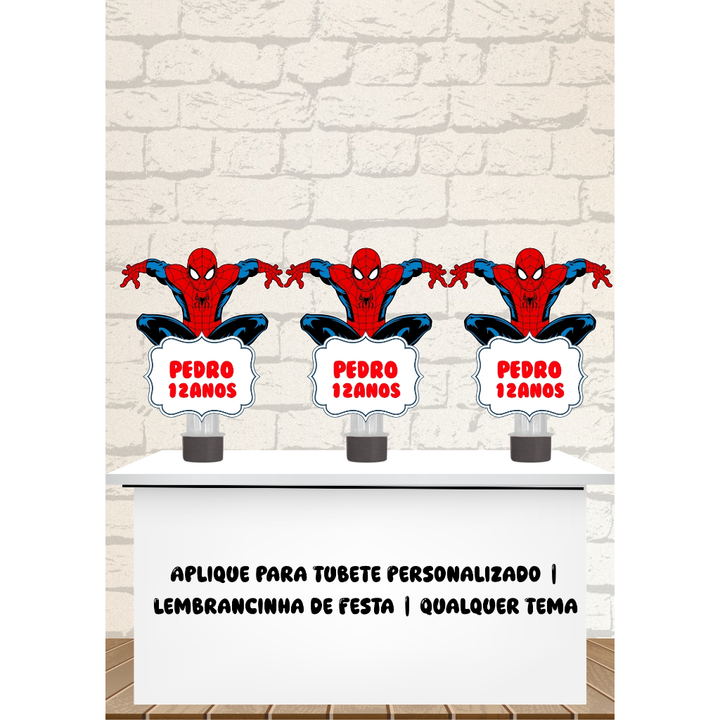 Aplique Personalizado para Tubete | Lembrancinha Infantil | Fazemos Qualquer Tema