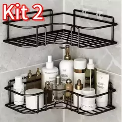 Prateleiras para Banheiro com Suporte e Alto Adesivos – Organizador de Shampoo, Sabonete, Cozinha e Lavanderia