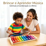 Piano de madeira de 8 tons para 1 a 3 anos