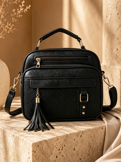 JAMI JAMI Bolsa Feminina com Alça Lateral Transversal Faixa de Mão de Couro S2420