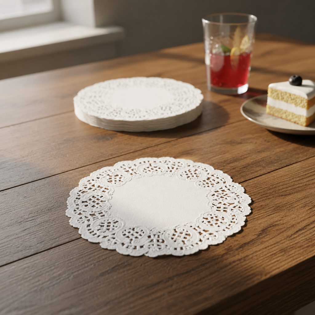 Sousplat Toalha Doilie Rendada de Papel Redondo - 12,5cm - 50 a 400 Unidades — imagem 2 de 2