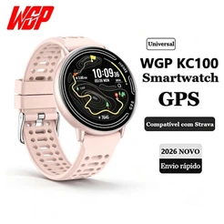 Smartwatch WGP GPS Integrado Tela AMOLED 1,39" Chamada Bluetooth Compatível Strava 100+ Esportivos IP68 à Prova de água