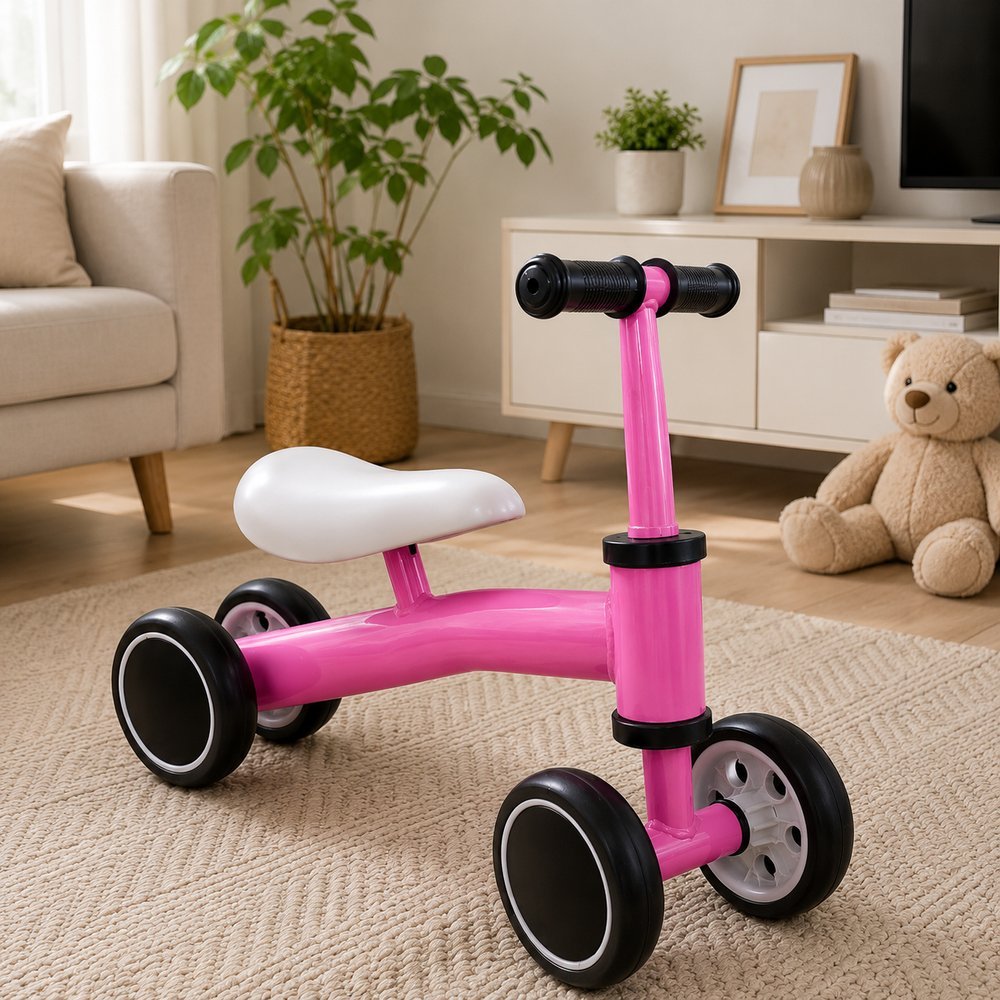 🚲 Bicicleta de Equilíbrio Infantil Rosa Sem Pedal Brinquedo Educativo Coordenação Motora