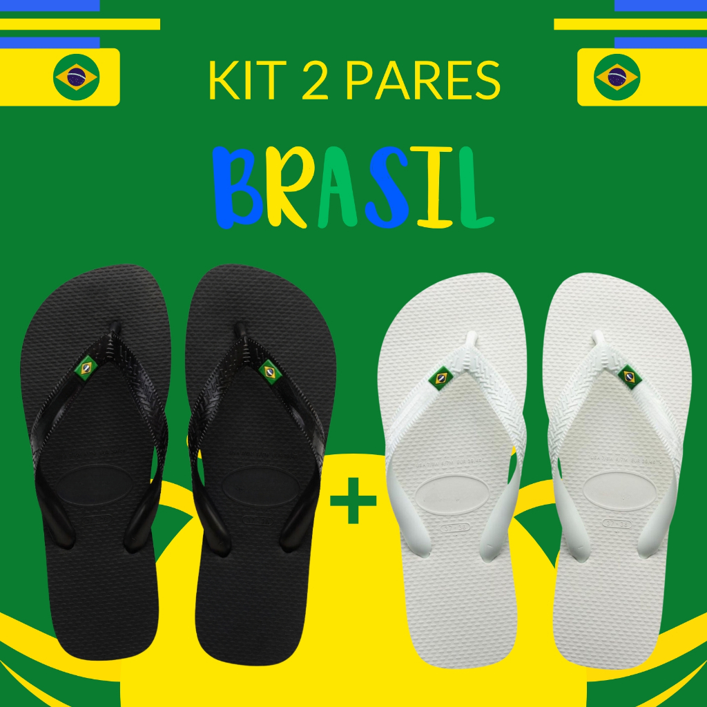 Chinelo Bandeira do Brasil Premium Unissex Confortável Resistente Macio Durável Leve Antiderrapante Casual