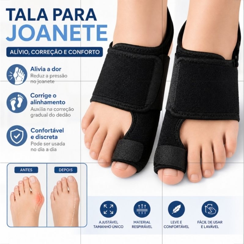 2 Pcs Tala Corretora de Joanete para Dedos dos Pés Halux Ortopédico Dia e Noite