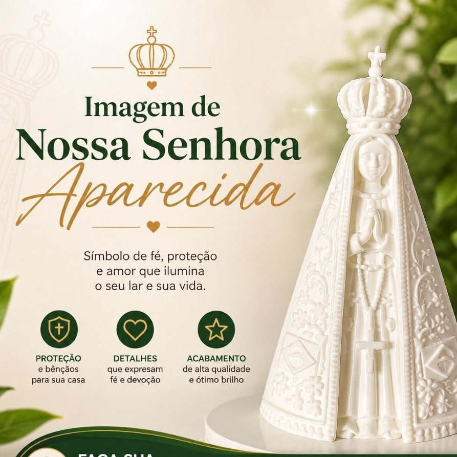 IMAGEM DE NOSSA SENHORA APARECIDA - IMAGEM RELIGIOSA DE NOSSA SENHORA APARECIDA