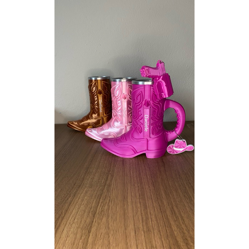 Caneca bota personalizada + abridor de latas / Bota copo Boiadeira