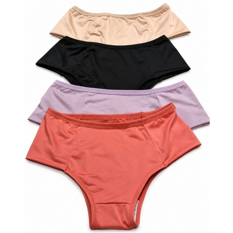 Kit 5 Calcinha calçola microfibra Feminina Pala Dupla Cintura Alta segura barriga Confortável