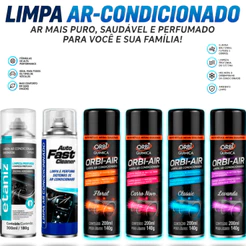 Higienizador Limpa Ar Condicionado Em Spray Para Carro Automóveis Várias Marcas Modelos Prático