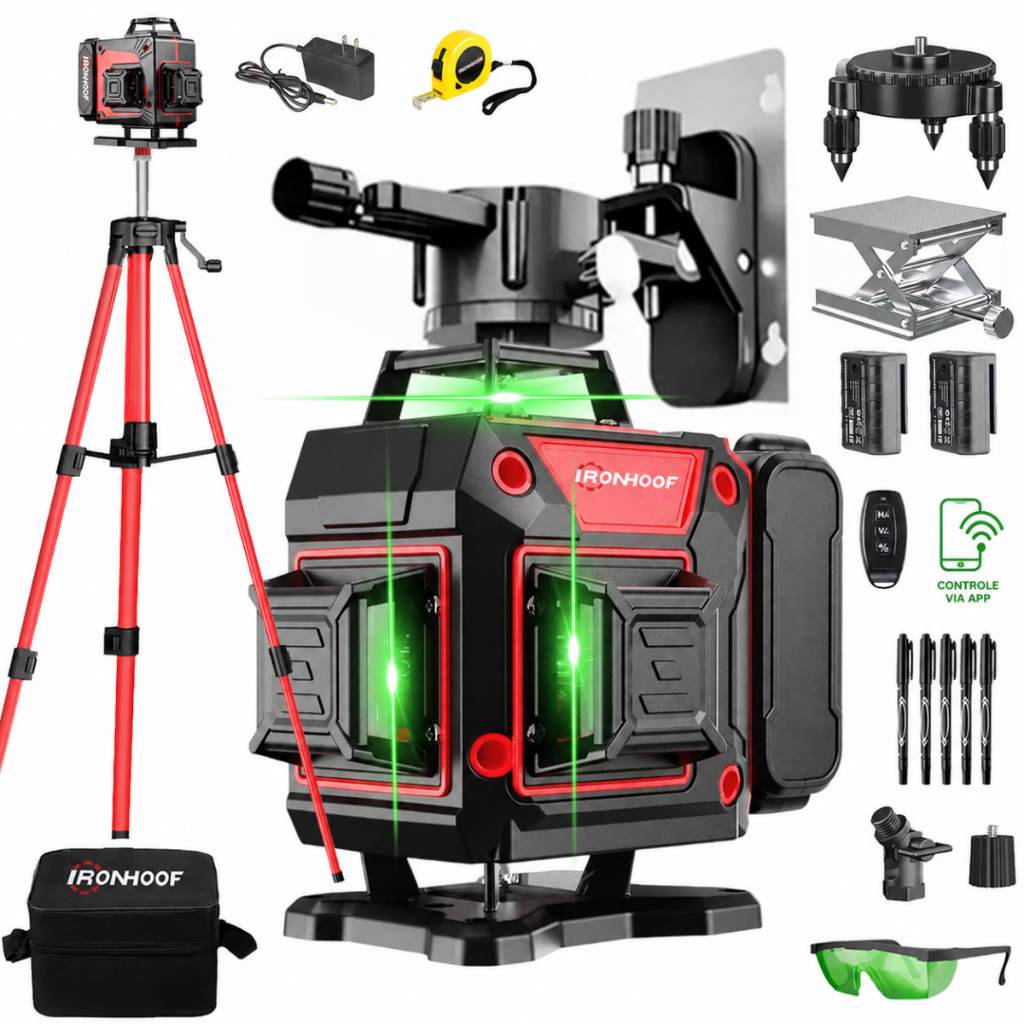 Nivel A Laser ​​16 Linhas Profissional Com Tripé ​​Autonivelante 360 Grau