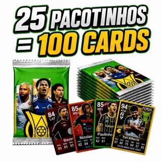 Cards De Futebol 2026 Colecionáveis / Kits Com 25 Pacotes