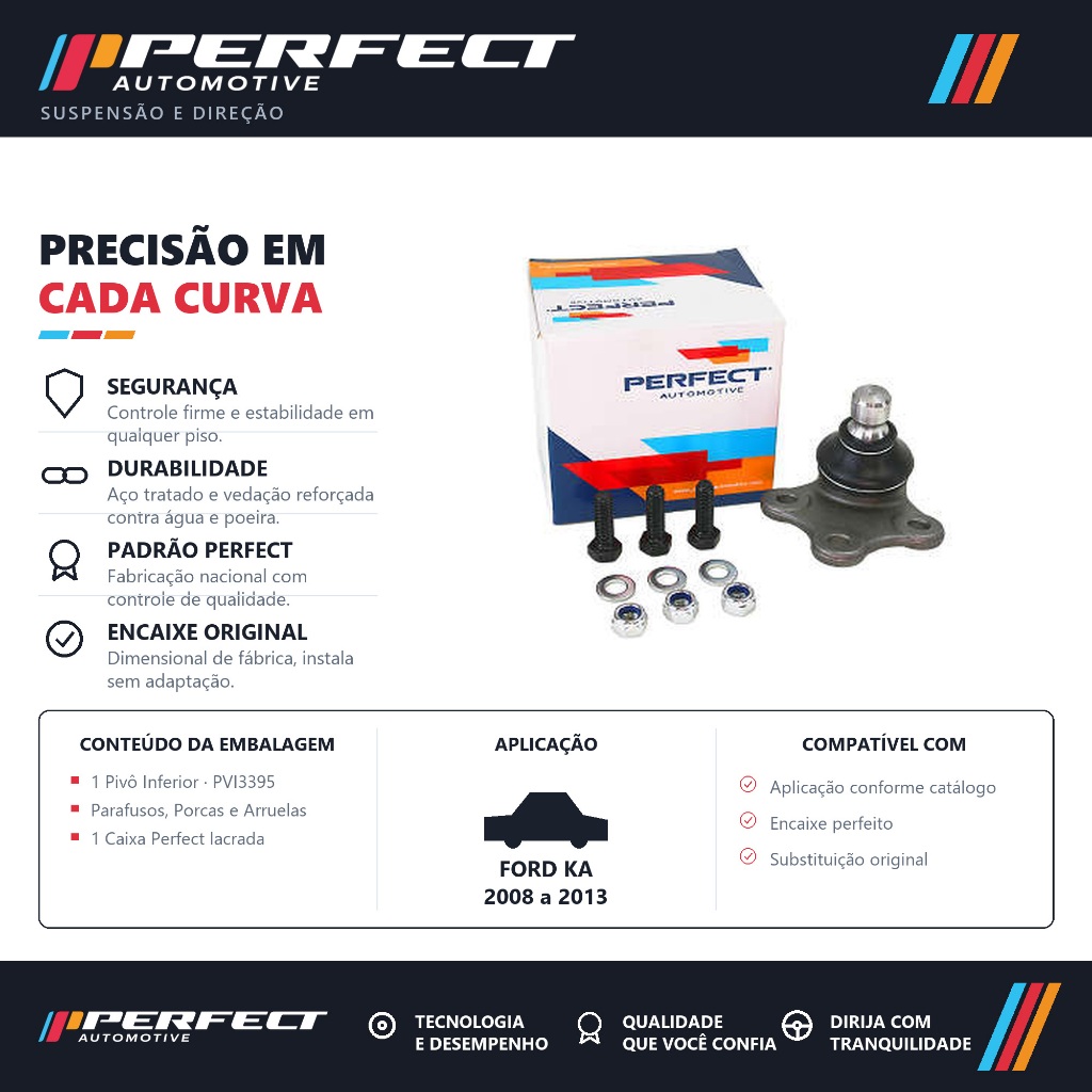 Pivo De Suspensão Ford Ka 2008 a 2013 Perfect