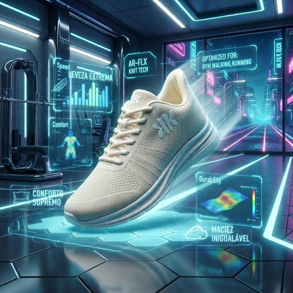 Tenis Branco Feminino Para Academia Caminhada Leve Confortável